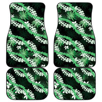 Puakenikeni Maile Lei Car Mats Frangipani Green Tropical Leaves