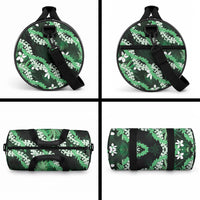 Puakenikeni Maile Lei Duffle Bag Frangipani Green Tropical Leaves LT01 - Polynesian Pride