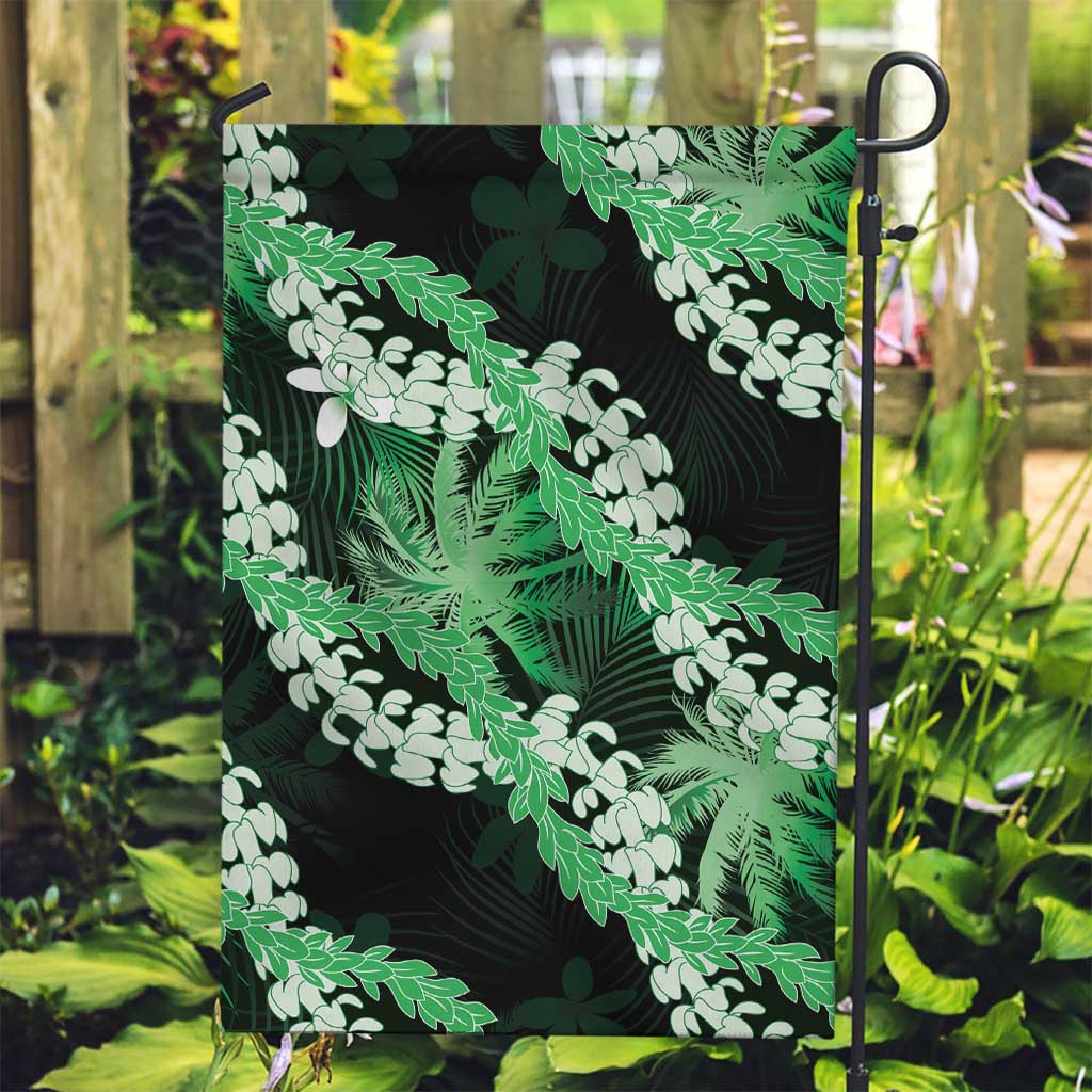 Puakenikeni Maile Lei Garden Flag Frangipani Green Tropical Leaves