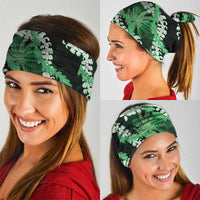 Puakenikeni Maile Lei Neck Gaiter Frangipani Green Tropical Leaves