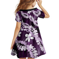 Puakenikeni Maile Lei Family Matching Puletasi and Hawaiian Shirt Frangipani Purple Tropical Leaves LT01 - Polynesian Pride