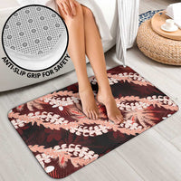 Puakenikeni Maile Lei Bathroom Set Frangipani Red Tropical Leaves