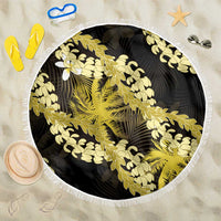 Puakenikeni Maile Lei Beach Blanket Frangipani Yellow Tropical Leaves