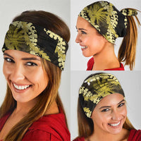 Puakenikeni Maile Lei Neck Gaiter Frangipani Yellow Tropical Leaves