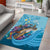 Personalized Hawaii Sea Turtle Area Rug Hawaii Map Ocean Vibes