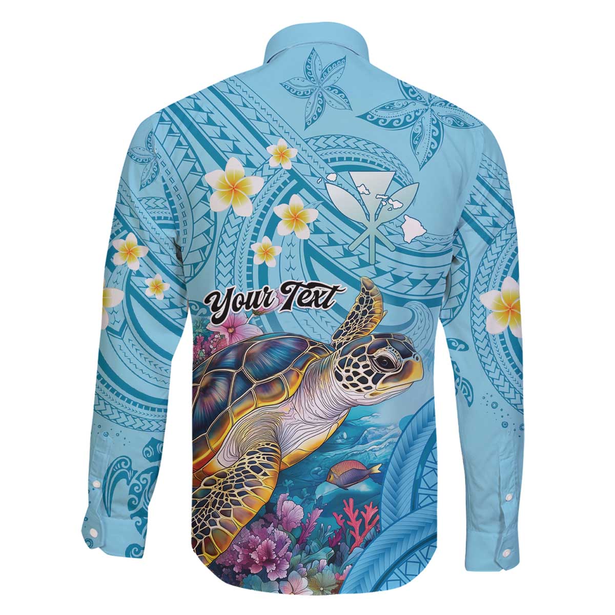 Personalized Hawaii Sea Turtle Family Matching Off The Shoulder Long Sleeve Dress and Hawaiian Shirt Hawaii Map Ocean Vibes LT01 - Polynesian Pride