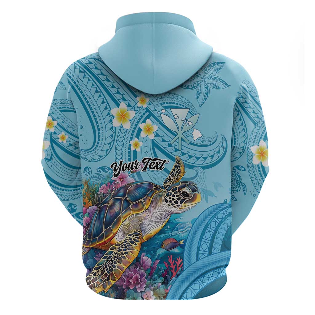 Personalized Hawaii Sea Turtle Hoodie Hawaii Map Ocean Vibes