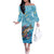 Personalized Hawaii Sea Turtle Off The Shoulder Long Sleeve Dress Hawaii Map Ocean Vibes