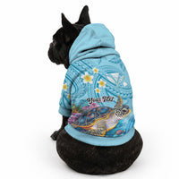 Personalized Hawaii Sea Turtle Pet Hoodie Hawaii Map Ocean Vibes LT01 - Polynesian Pride