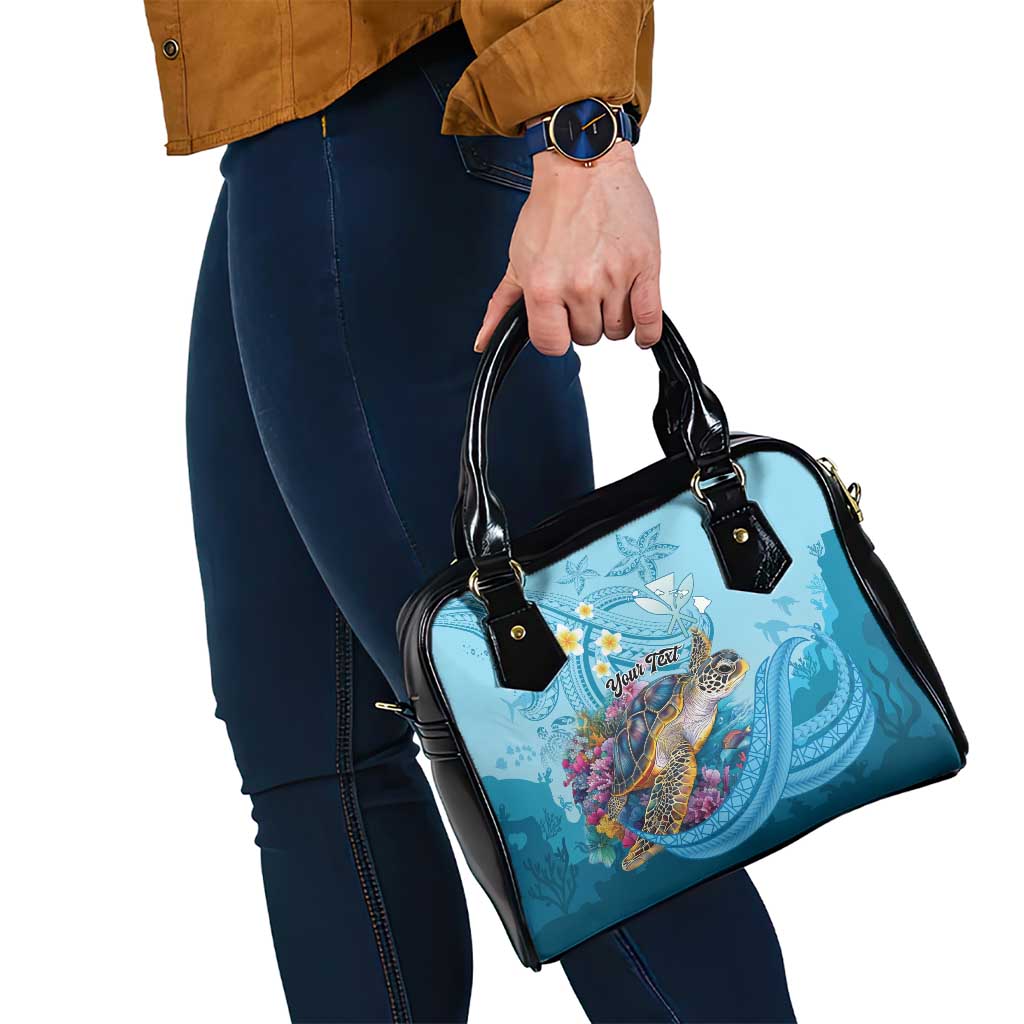 Personalized Hawaii Sea Turtle Shoulder Handbag Hawaii Map Ocean Vibes