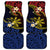 Philippines Spirit Tribal Sun Plumeria Car Mats Red And Blue Polynesian Pattern