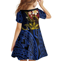 Philippines Spirit Tribal Sun Plumeria Family Matching Off Shoulder Maxi Dress and Hawaiian Shirt Red And Blue Polynesian Pattern LT01 - Polynesian Pride