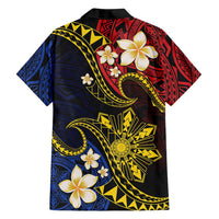 Philippines Spirit Tribal Sun Plumeria Family Matching Off Shoulder Maxi Dress and Hawaiian Shirt Red And Blue Polynesian Pattern LT01 - Polynesian Pride