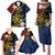 Philippines Spirit Tribal Sun Plumeria Family Matching Puletasi and Hawaiian Shirt Red And Blue Polynesian Pattern