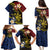 Philippines Spirit Tribal Sun Plumeria Family Matching Puletasi and Hawaiian Shirt Red And Blue Polynesian Pattern