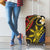 Philippines Spirit Tribal Sun Plumeria Luggage Cover Red And Blue Polynesian Pattern