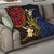 Philippines Spirit Tribal Sun Plumeria Quilt Red And Blue Polynesian Pattern