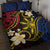 Philippines Spirit Tribal Sun Plumeria Quilt Bed Set Red And Blue Polynesian Pattern