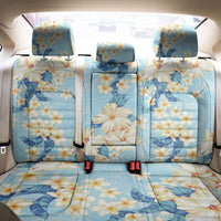 Hawaii Hibiscus Plumeria Blue Back Car Seat Cover Polynesian Pattern