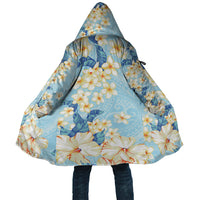 Hawaii Hibiscus Plumeria Blue Cloak Polynesian Pattern