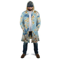 Hawaii Hibiscus Plumeria Blue Cloak Polynesian Pattern