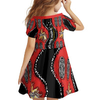 Papua New Guinea 50th Independence Family Matching Off Shoulder Maxi Dress and Hawaiian Shirt PNG Batik Pattern LT01 - Polynesian Pride