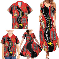 Papua New Guinea 50th Independence Family Matching Summer Maxi Dress and Hawaiian Shirt PNG Batik Pattern LT01 - Polynesian Pride