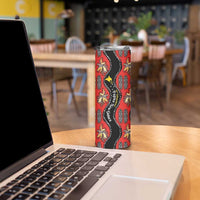 Papua New Guinea 50th Independence Skinny Tumbler PNG Batik Pattern - Polynesian Pride