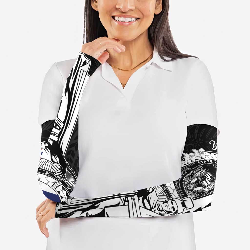 Personalized Hawaii King Kamehameha Arm Sleeves Flag Polynesian Pattern