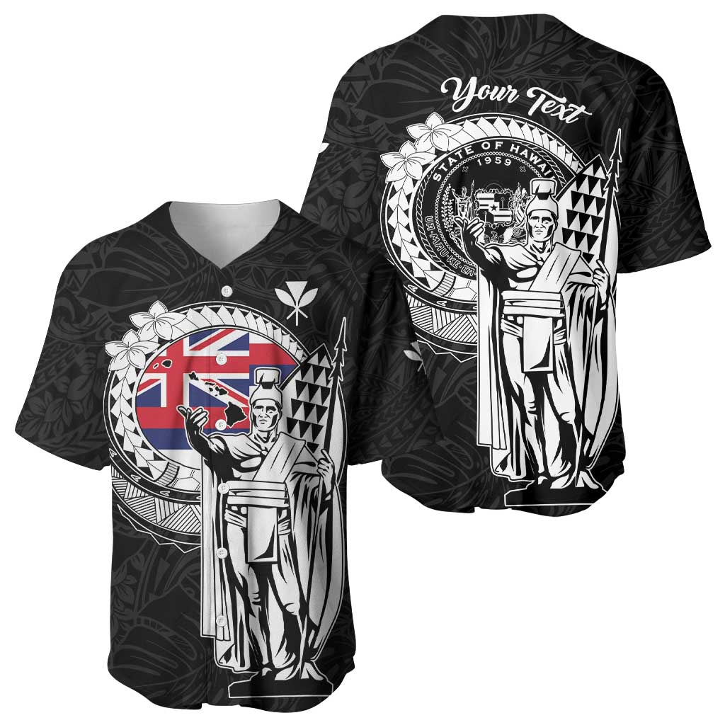 Personalized Hawaii King Kamehameha Baseball Jersey Flag Polynesian Pattern