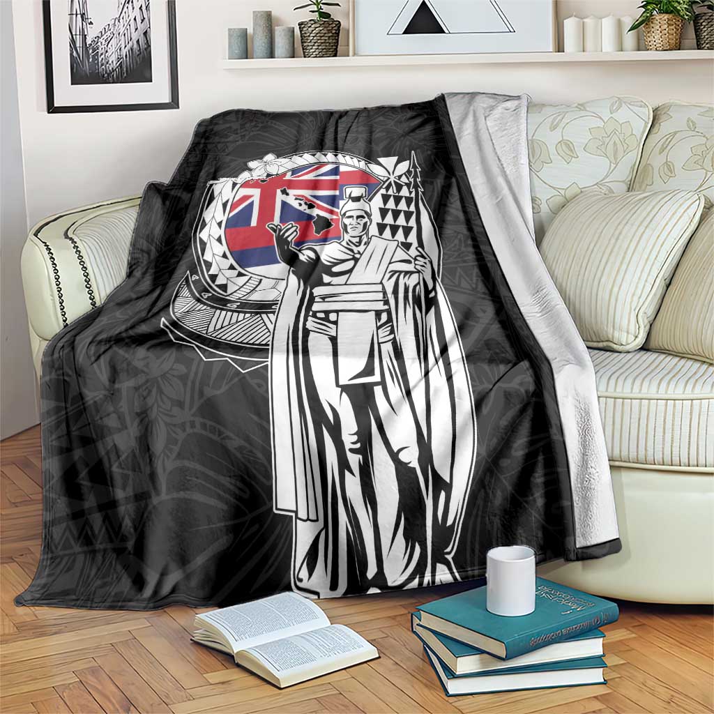 Hawaii King Kamehameha Blanket Flag Polynesian Pattern