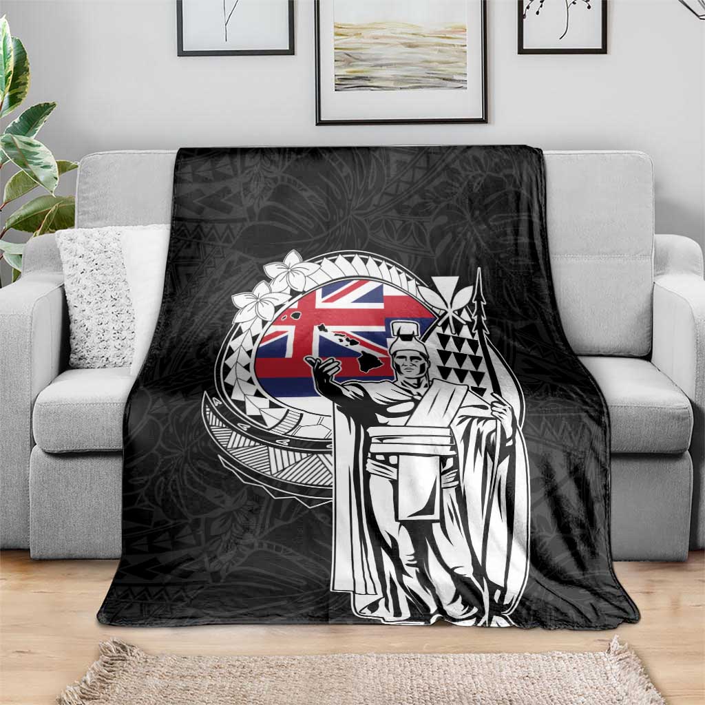 Hawaii King Kamehameha Blanket Flag Polynesian Pattern