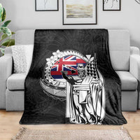 Hawaii King Kamehameha Blanket Flag Polynesian Pattern