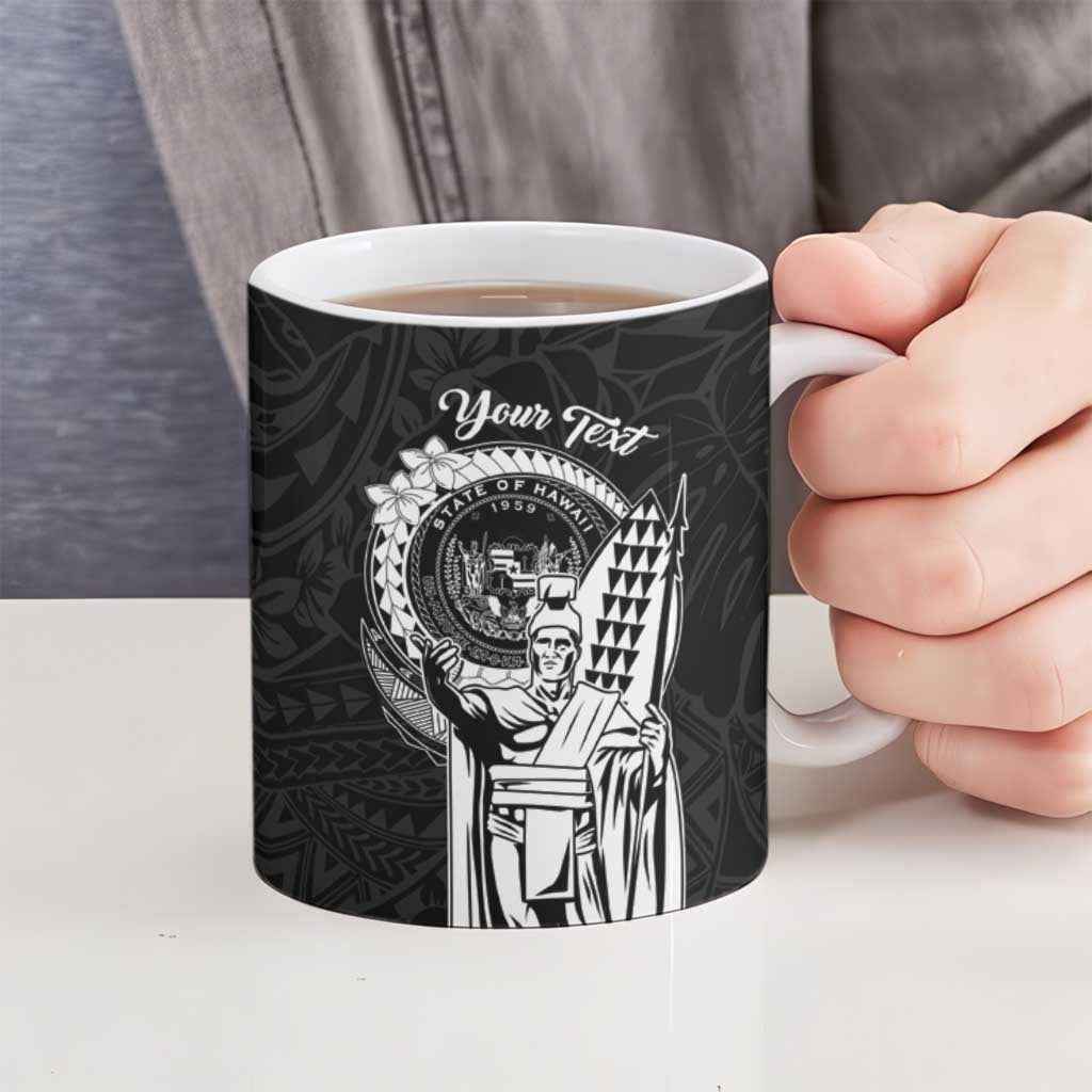 Personalized Hawaii King Kamehameha Ceramic Mug Flag Polynesian Pattern