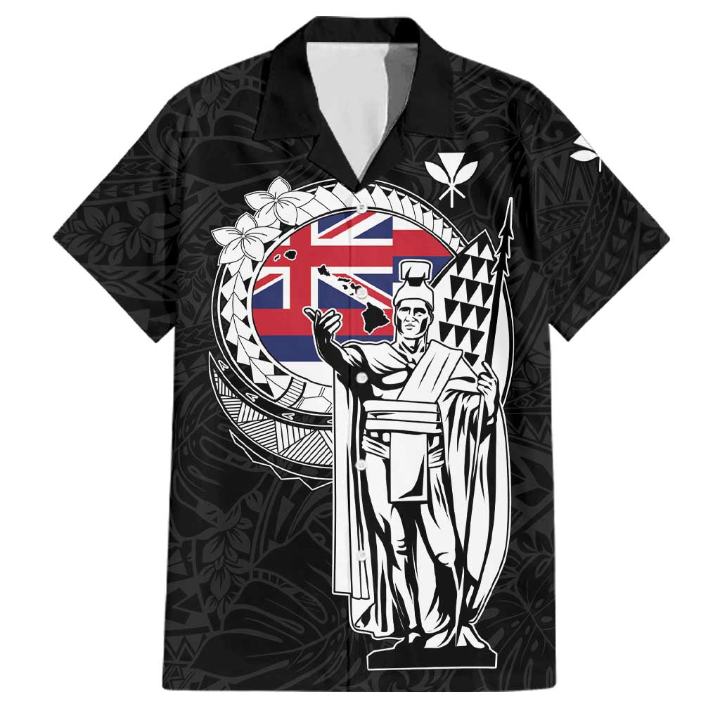 Personalized Hawaii King Kamehameha Family Matching Off Shoulder Maxi Dress and Hawaiian Shirt Flag Polynesian Pattern