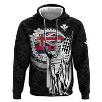 Personalized Hawaii King Kamehameha Hoodie Flag Polynesian Pattern