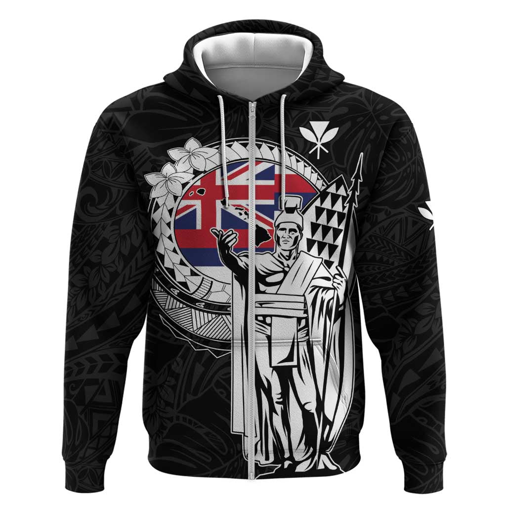 Personalized Hawaii King Kamehameha Hoodie Flag Polynesian Pattern