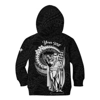 Personalized Hawaii King Kamehameha Kid Hoodie Flag Polynesian Pattern