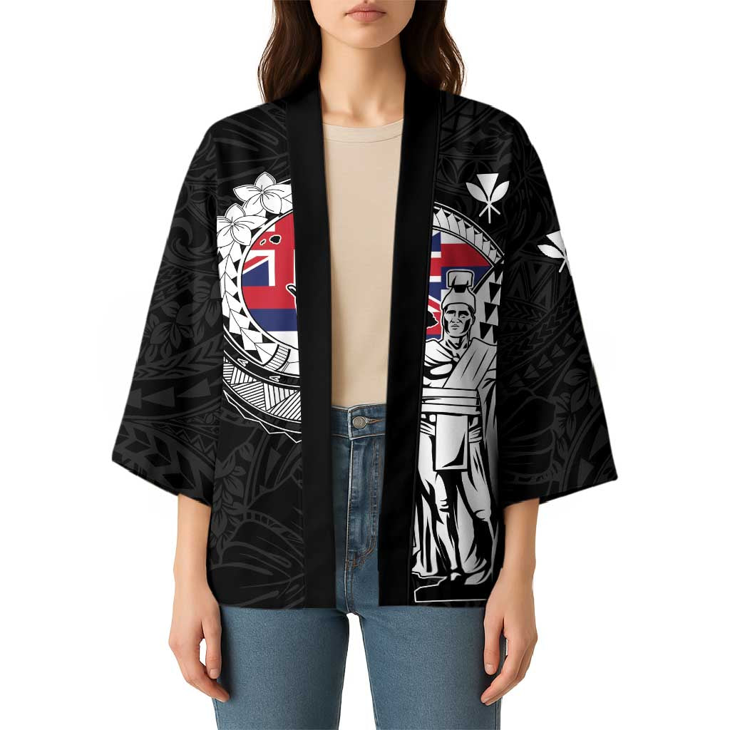 Personalized Hawaii King Kamehameha Kimono Flag Polynesian Pattern