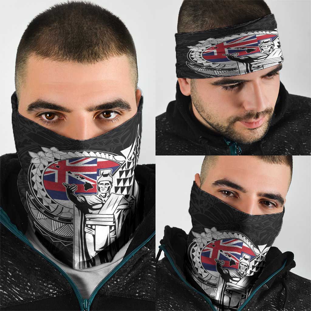 Hawaii King Kamehameha Neck Gaiter Flag Polynesian Pattern