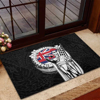 Hawaii King Kamehameha Rubber Doormat Flag Polynesian Pattern