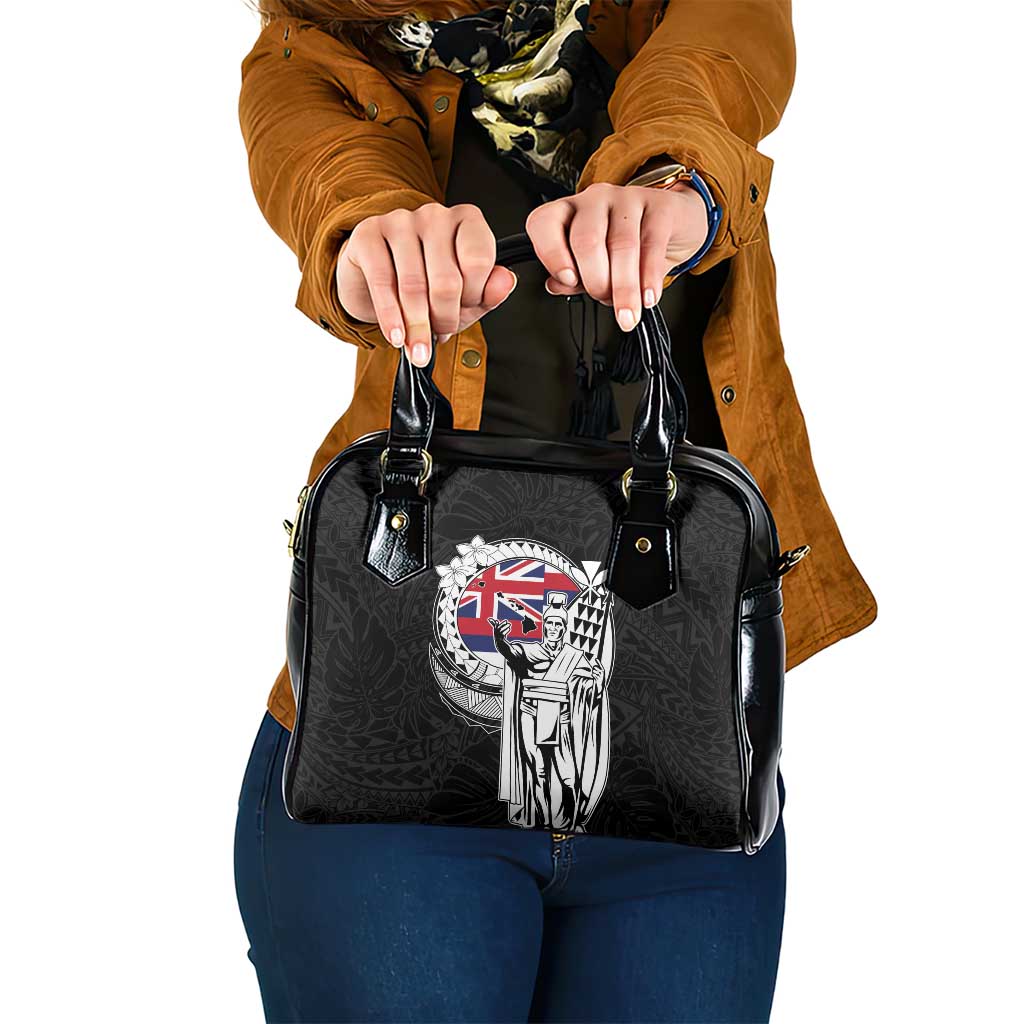 Hawaii King Kamehameha Shoulder Handbag Flag Polynesian Pattern