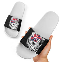 Hawaii King Kamehameha Slide Sandals Flag Polynesian Pattern