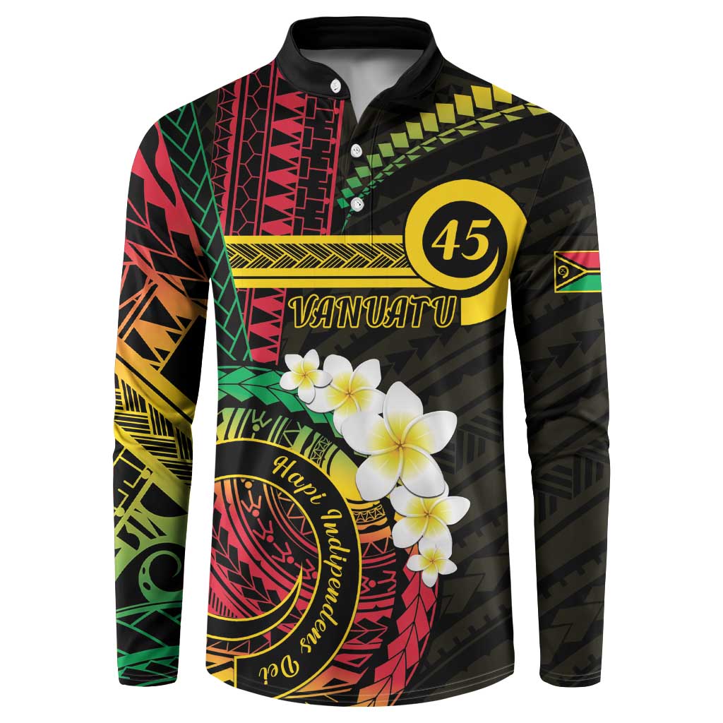 Vanuatu Independence Day Button Sweatshirt Yumi 45th Hapi Indipendens Dei LT01