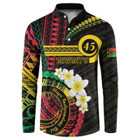 Vanuatu Independence Day Button Sweatshirt Yumi 45th Hapi Indipendens Dei LT01