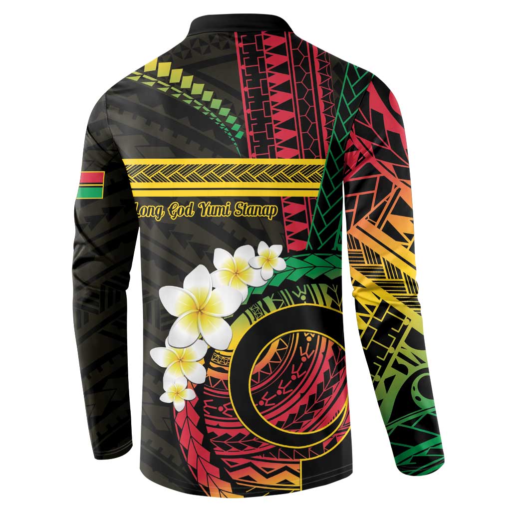 Vanuatu Independence Day Button Sweatshirt Yumi 45th Hapi Indipendens Dei LT01