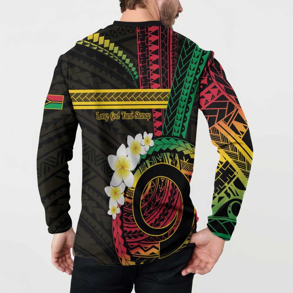 Vanuatu Independence Day Button Sweatshirt Yumi 45th Hapi Indipendens Dei LT01