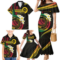 Vanuatu Independence Day Family Matching Mermaid Dress and Hawaiian Shirt Yumi 45th Hapi Indipendens Dei LT01