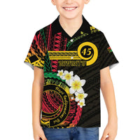 Vanuatu Independence Day Family Matching Off The Shoulder Long Sleeve Dress and Hawaiian Shirt Yumi 45th Hapi Indipendens Dei LT01