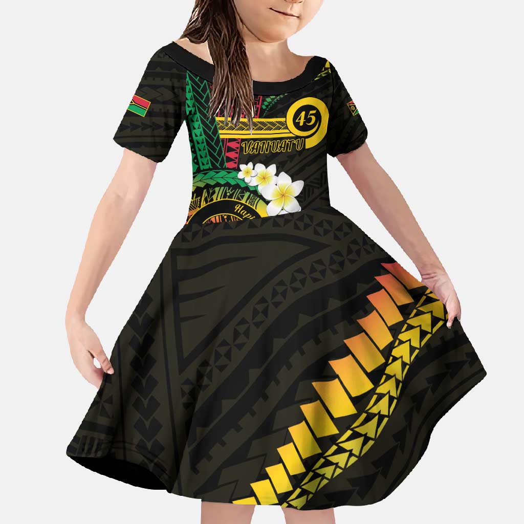 Vanuatu Independence Day Family Matching Off Shoulder Maxi Dress and Hawaiian Shirt Yumi 45th Hapi Indipendens Dei LT01
